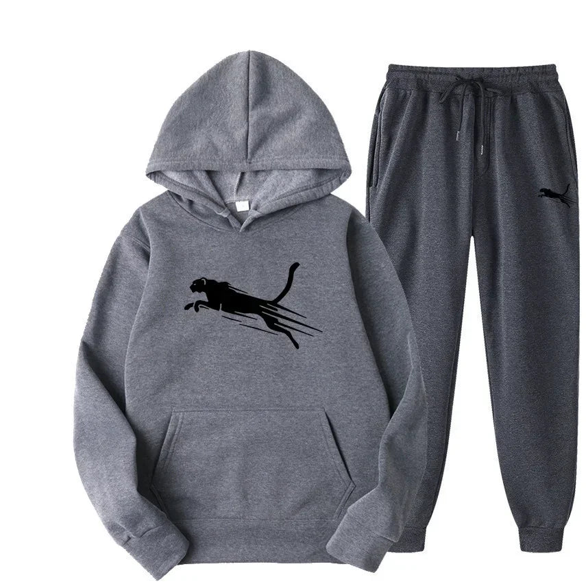 Men's hoodie set autumn and winter fashionable sweatpants
