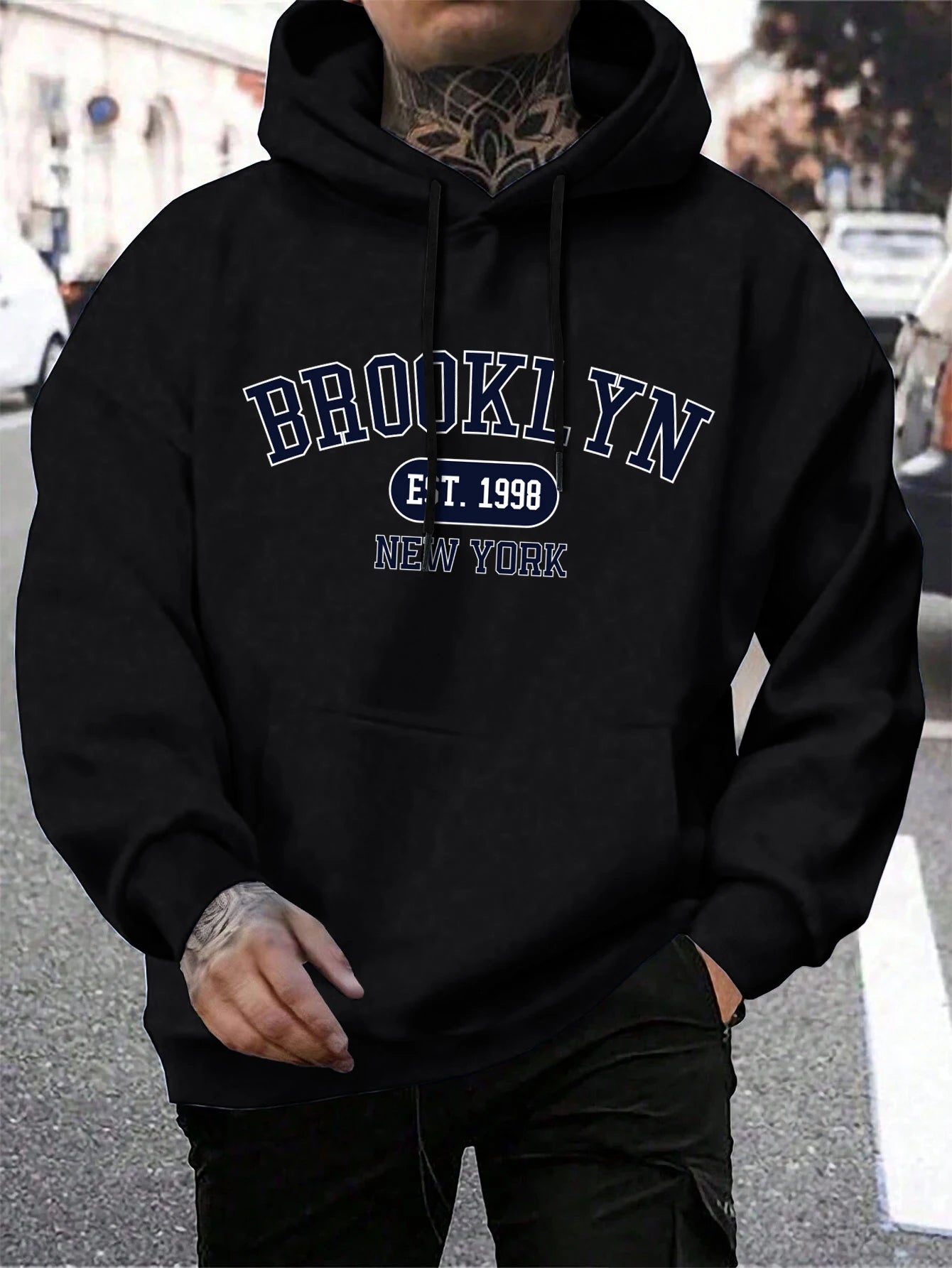 Men Crewneck Fashion Oversized Hoodie