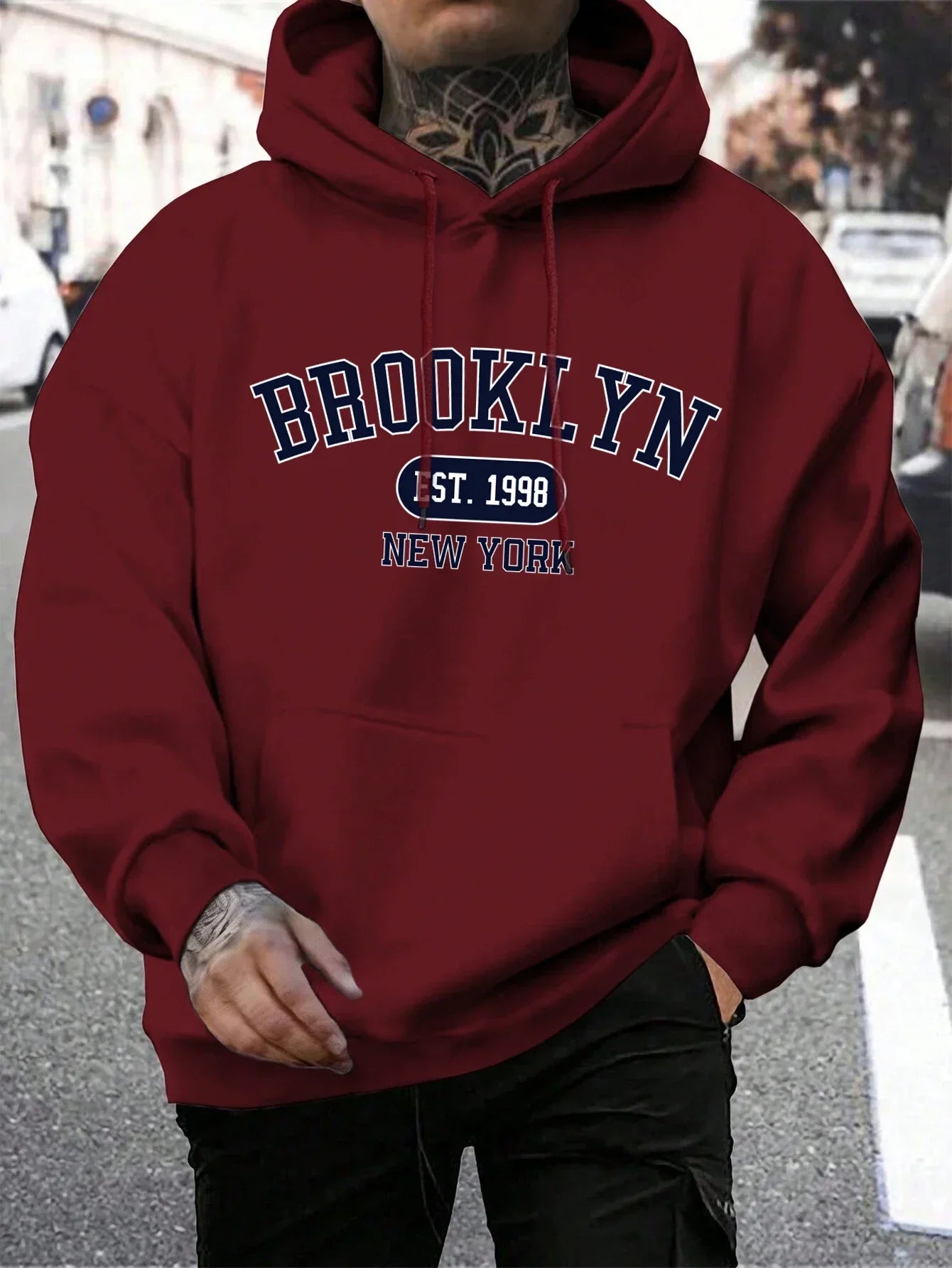 Men Crewneck Fashion Oversized Hoodie