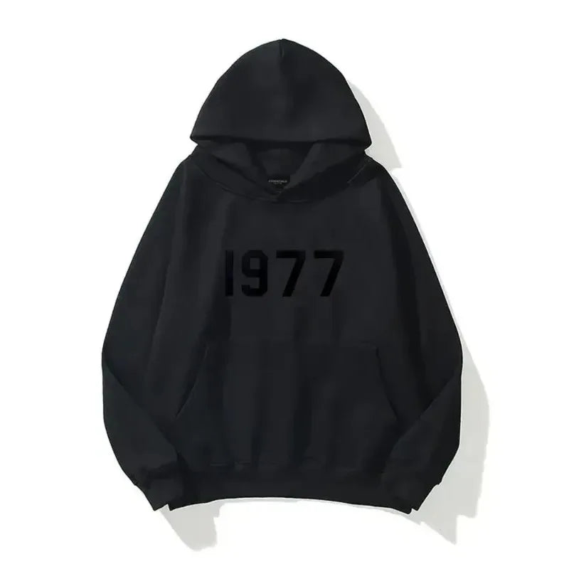 Hoodie 1977 for Men Sweatshirt Unisex Casual Streetwear Hip Hop Style Autumn Winter Comfortable Fashion Pullover