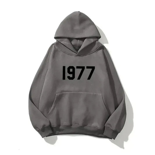 Hoodie 1977 for Men Sweatshirt Unisex Casual Streetwear Hip Hop Style Autumn Winter Comfortable Fashion Pullover