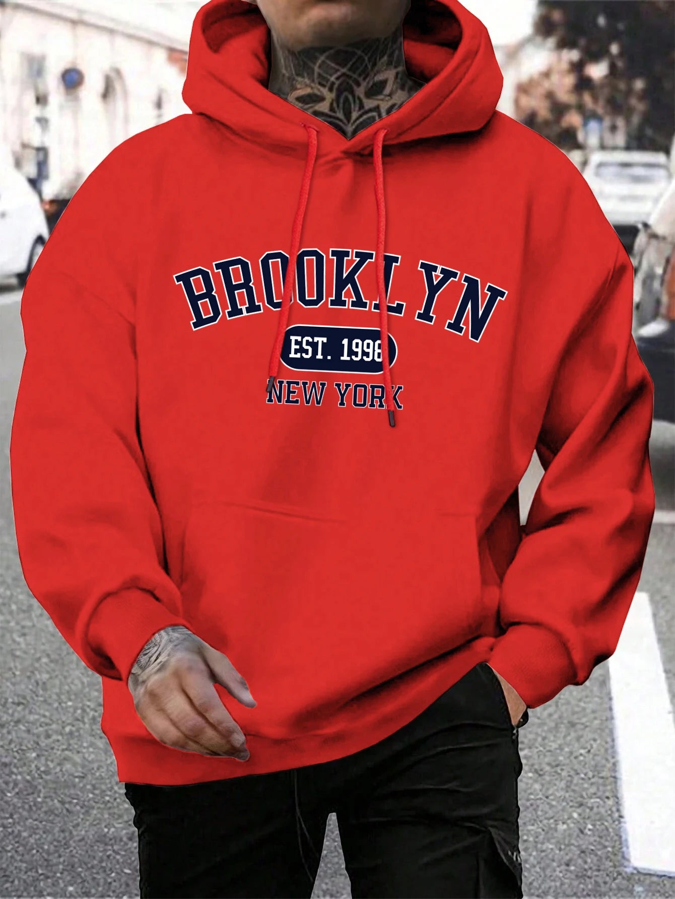 Men Crewneck Fashion Oversized Hoodie