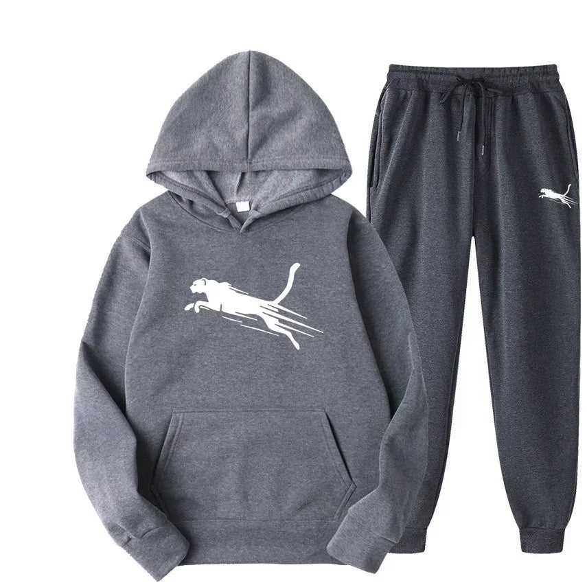 Men's hoodie set autumn and winter fashionable sweatpants