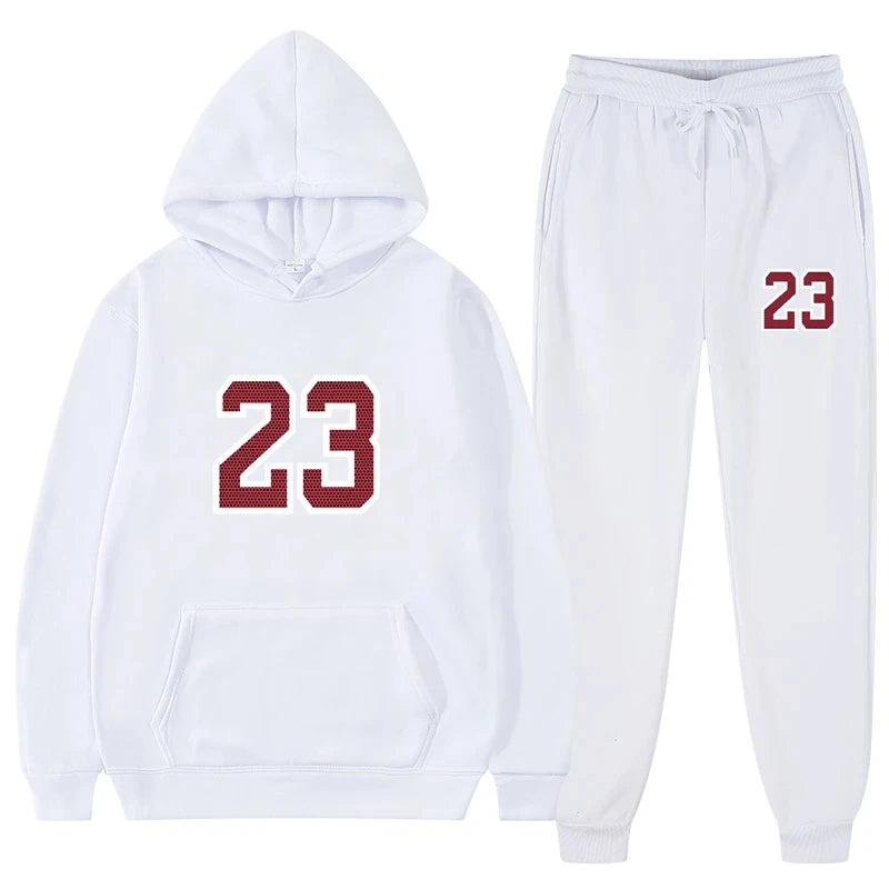Jogging 2 Pieces Hooded Shirt Track Suits Men's Set Two Piece Set Sport Pants