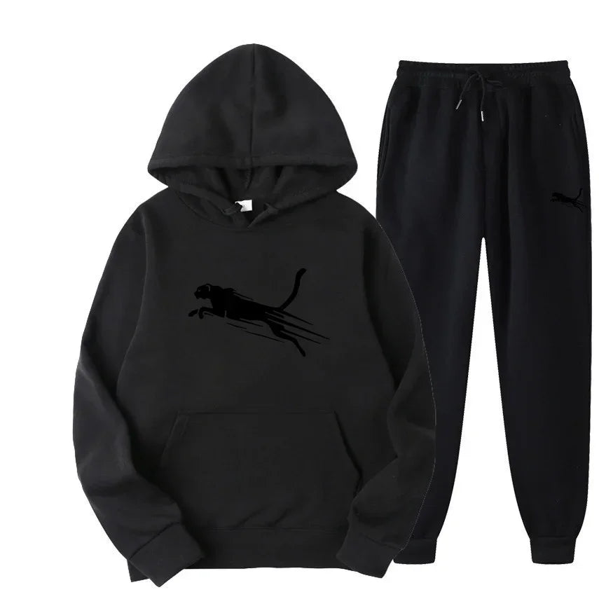 Men's hoodie set autumn and winter fashionable sweatpants